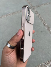 Load image into Gallery viewer, Desert Gold Electroplated Chrome Glass Lense Case For Apple Iphone 17

