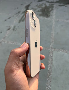 Desert Titanium Electroplated Chrome Glass Lense Case For Apple Iphone 14