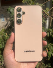Load image into Gallery viewer, Golden Electroplated Chrome Glass Lense Case For Samsung Galaxy S23 Fe
