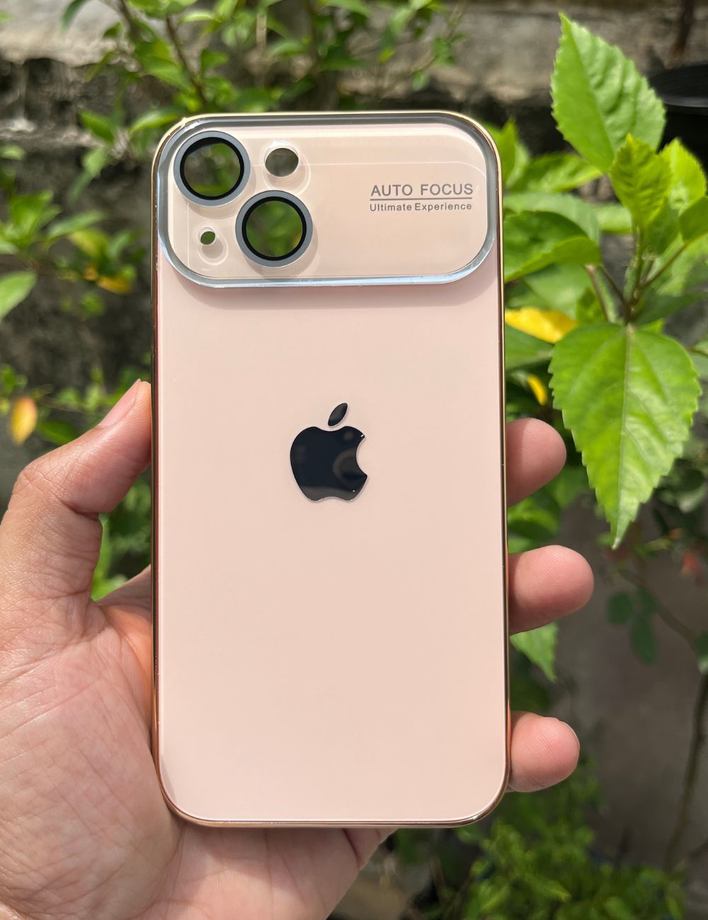 Golden Auto Focus Luxury Design Case For Apple Iphone 14 Plus