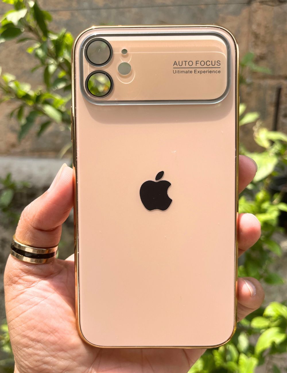 Golden Auto Focus Luxury Design Case For Apple Iphone 12