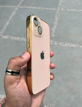 Load image into Gallery viewer, Golden Electroplated Chrome Glass Lense Case For Apple Iphone 15
