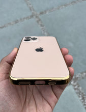 Load image into Gallery viewer, Golden Electroplated Chrome Glass Lense Case For Apple Iphone 12 Pro
