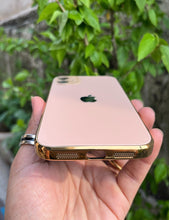 Load image into Gallery viewer, Golden Electroplated Chrome Glass Lense Case For Apple Iphone 12

