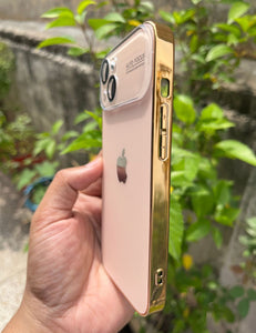 Golden Auto Focus Luxury Design Case For Apple Iphone 14 Plus