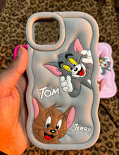 Load image into Gallery viewer, Gray T&amp;J Cartoon cute silicone case for Apple Iphone 14 Pro
