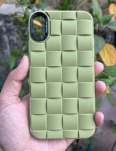 Load image into Gallery viewer, Mehendi Green Checkered wave Case For Apple Iphone X/XS
