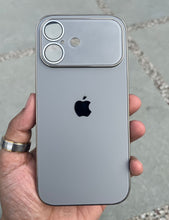 Load image into Gallery viewer, Grey Electroplated Chrome Glass Lense Case For Apple Iphone 17
