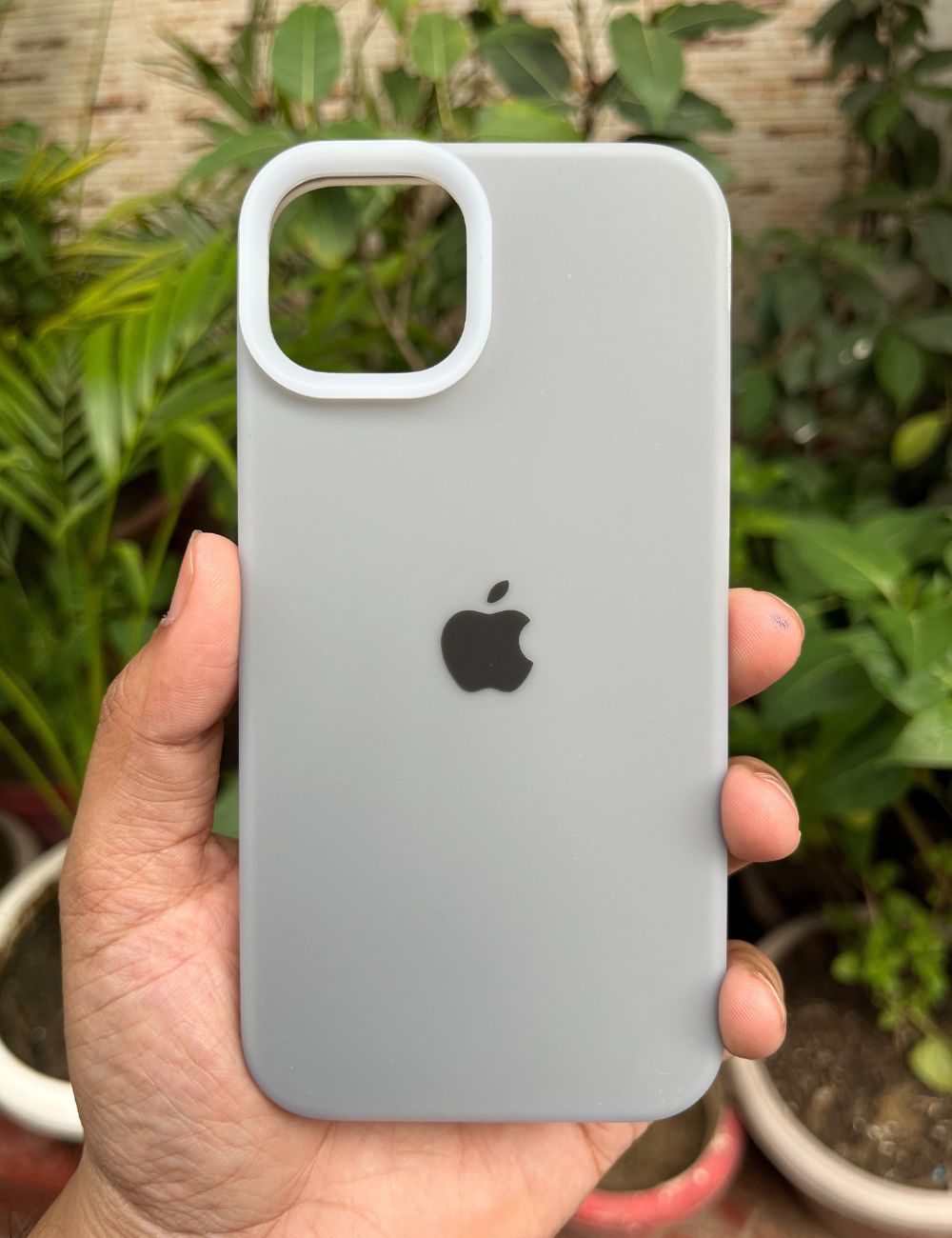 Grey Neon Silicone Superb Quality Case For Apple Iphone 15