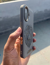 Load image into Gallery viewer, Titanium Grey Lion Engraved Luxury Designer Case For Apple Iphone 16
