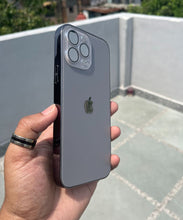 Load image into Gallery viewer, Titanium Grey Electroplated Chrome Glass Lense Case For Apple Iphone 15 Pro Max
