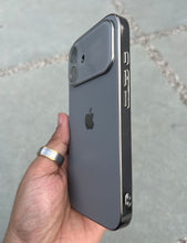 Load image into Gallery viewer, Grey Electroplated Chrome Glass Lense Case For Apple Iphone 17
