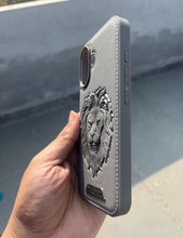 Load image into Gallery viewer, Titanium Grey Lion Engraved Luxury Designer Case For Apple Iphone 16
