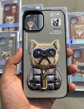 Load image into Gallery viewer, Grey Dog Zipper Working Jacket Luxury Case For Apple Iphone 15
