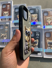 Load image into Gallery viewer, Grey Dog Zipper Working Jacket Luxury Case For Apple Iphone 15
