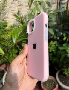Light Pink Neon Silicone Superb Quality Case For Apple Iphone 15