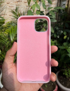 Light Pink Neon Silicone Superb Quality Case For Apple Iphone 15