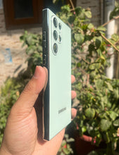 Load image into Gallery viewer, Mint Green Electroplated Chrome Glass Lense Case For Samsung Galaxy S23 Ultra
