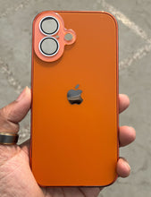 Load image into Gallery viewer, Orange Electroplated Chrome Glass Lense Case For Apple Iphone 16 Plus
