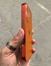 Load image into Gallery viewer, Orange Electroplated Chrome Glass Lense Case For Apple Iphone 16 Plus
