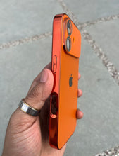 Load image into Gallery viewer, Orange Electroplated Chrome Glass Lense Case For Apple Iphone 17
