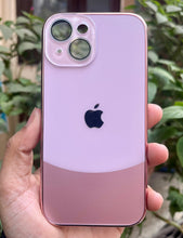 Load image into Gallery viewer, Rose Gold Leather 2in1 Glass Lense Case For Apple Iphone 13
