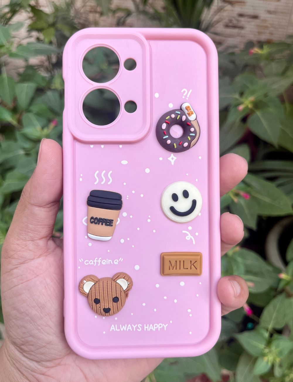 Pink Coffee Silicone Designer Case For Oneplus Nord 2T
