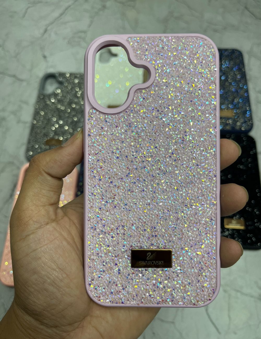 Pink Swarovski Luxury Case For Apple Iphone 16 Plus – Caselolo