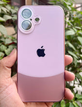 Load image into Gallery viewer, Rose Gold Leather 2in1 Glass Lense Case For Apple Iphone 16
