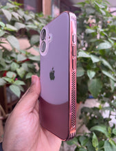 Load image into Gallery viewer, Rose Gold Leather 2in1 Glass Lense Case For Apple Iphone 16
