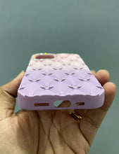 Load image into Gallery viewer, Ombre Pink Purple Diamond Flower Case For Apple Iphone 15
