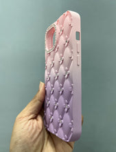 Load image into Gallery viewer, Ombre Pink Purple Diamond Flower Case For Apple Iphone 15
