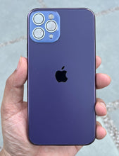 Load image into Gallery viewer, Deep Purple Electroplated Chrome Glass Lense Case For Apple Iphone 12 Pro
