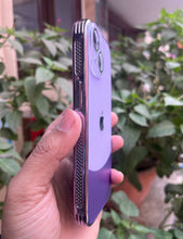 Load image into Gallery viewer, Purple Leather 2in1 Glass Lense Case For Apple Iphone 13

