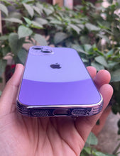 Load image into Gallery viewer, Purple Leather 2in1 Glass Lense Case For Apple Iphone 14
