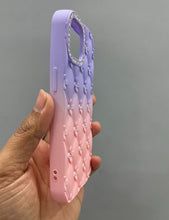 Load image into Gallery viewer, Ombre Purple Pink Diamond Flower Case For Apple Iphone 15
