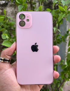 Rose Gold Electroplated Chrome Glass Lense Case For Apple Iphone 12