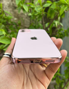 Rose Gold Electroplated Chrome Glass Lense Case For Apple Iphone 12