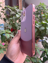 Load image into Gallery viewer, Rose Gold Leather 2in1 Glass Lense Case For Apple Iphone 14 Pro Max
