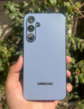 Load image into Gallery viewer, Sierra Blue Electroplated Chrome Glass Lense Case For Samsung Galaxy S23 Fe
