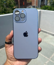 Load image into Gallery viewer, Sierra Blue Electroplated Chrome Glass Lense Case For Apple Iphone 13 Pro Max
