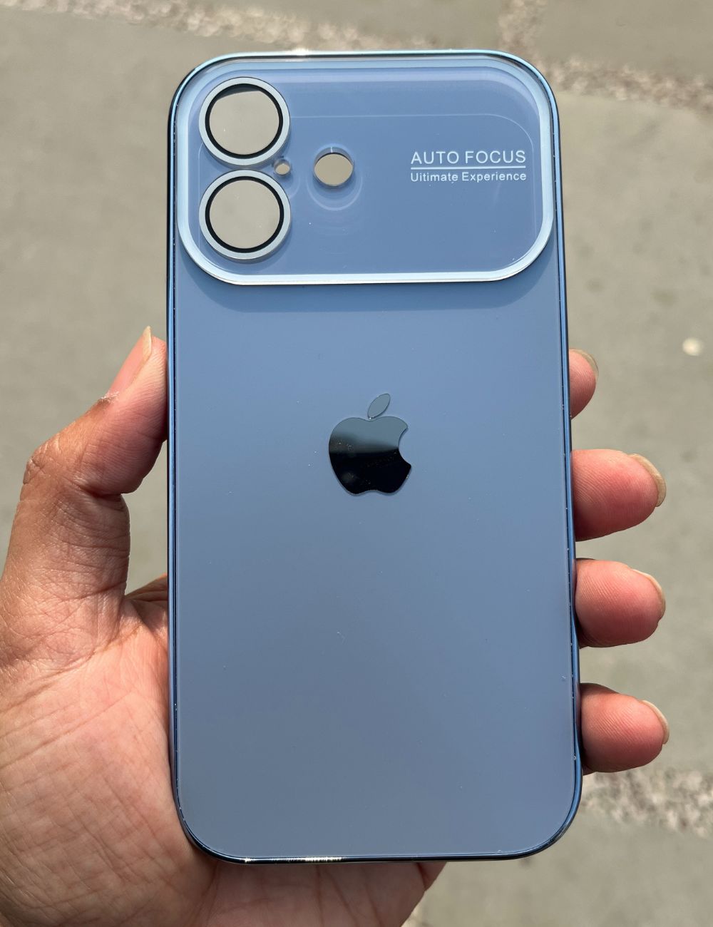 Sierra Blue Auto Focus Luxury Design Case For Apple Iphone 16 Plus