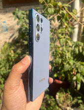 Load image into Gallery viewer, Sierra Blue Electroplated Chrome Glass Lense Case For Samsung Galaxy S23 Ultra
