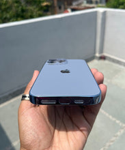 Load image into Gallery viewer, Sierra Blue Electroplated Chrome Glass Lense Case For Apple Iphone 13 Pro Max
