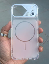 Load image into Gallery viewer, Silver Edge To Edge Drop Protection Clear Case For Apple Iphone 15
