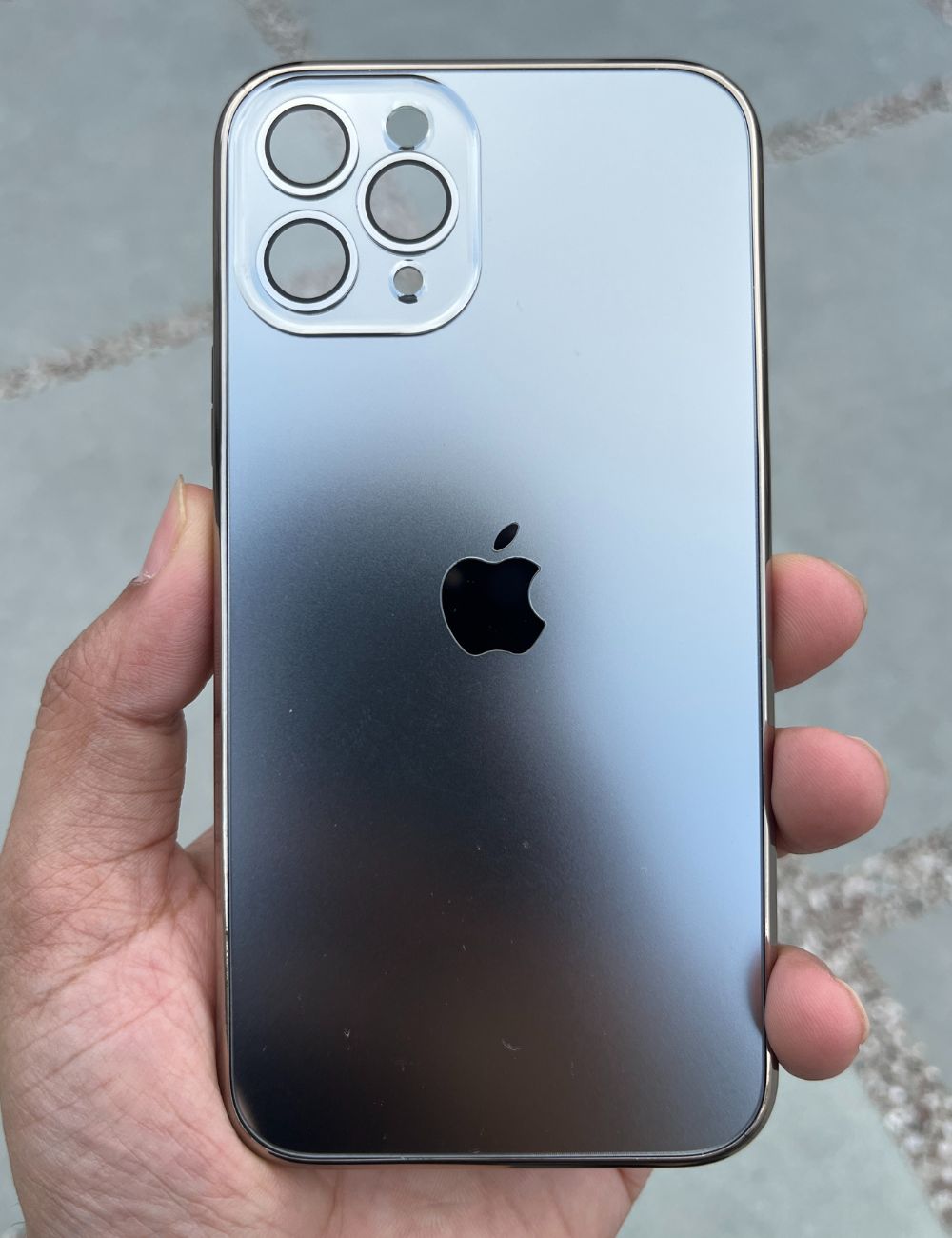 Silver Electroplated Chrome Glass Lense Case For Apple Iphone 11 Pro