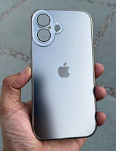 Load image into Gallery viewer, Silver Electroplated Chrome Glass Lense Case For Apple Iphone 16
