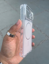 Load image into Gallery viewer, Silver Edge To Edge Drop Protection Clear Case For Apple Iphone 15
