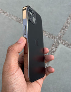 Silver Electroplated Chrome Glass Lense Case For Apple Iphone 14