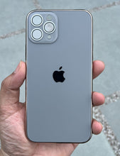 Load image into Gallery viewer, Titanium Grey Electroplated Chrome Glass Lense Case For Apple Iphone 12 Pro

